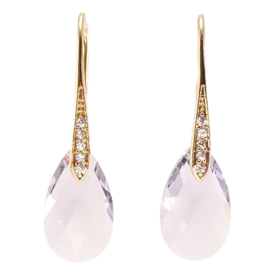 Сережки Xuping колір 18K з кристалами Swarovski французький замок Кристали Provence Lavender фото №1