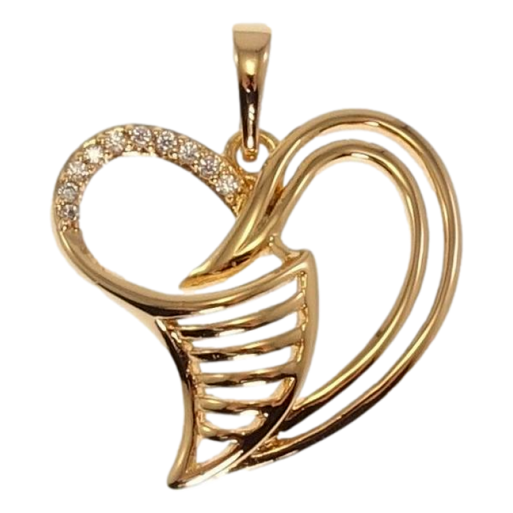 Кулон Xuping Позолота 18K Декоративне серце фото №22