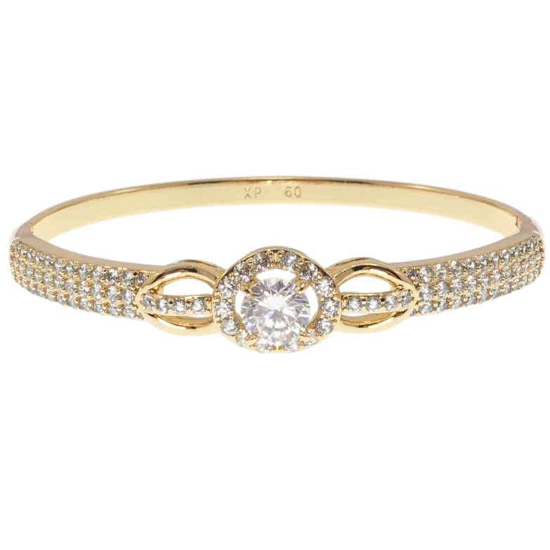 Браслет Xuping Позолота 18K Кристальна чарівність ø 6см фото №1