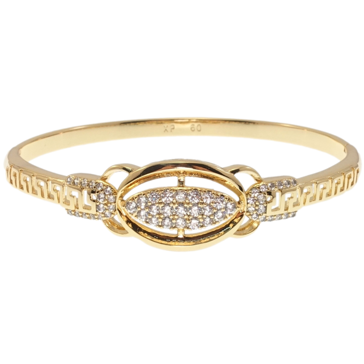 Браслет Xuping Позолота 18K Меандровый орнамент с декоративной вставкой ø 6см фото №19 Браслет Xuping Позолота 18K Меандровый орнамент с декоративной вставкой ø 6см фото №19