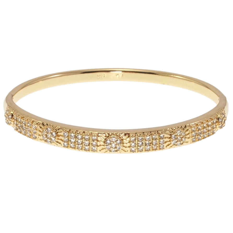 Браслет Xuping Позолота 18K Элегантность с цирконием ø 5,7см фото №1 Браслет Xuping Позолота 18K Элегантность с цирконием ø 5,7см фото №1