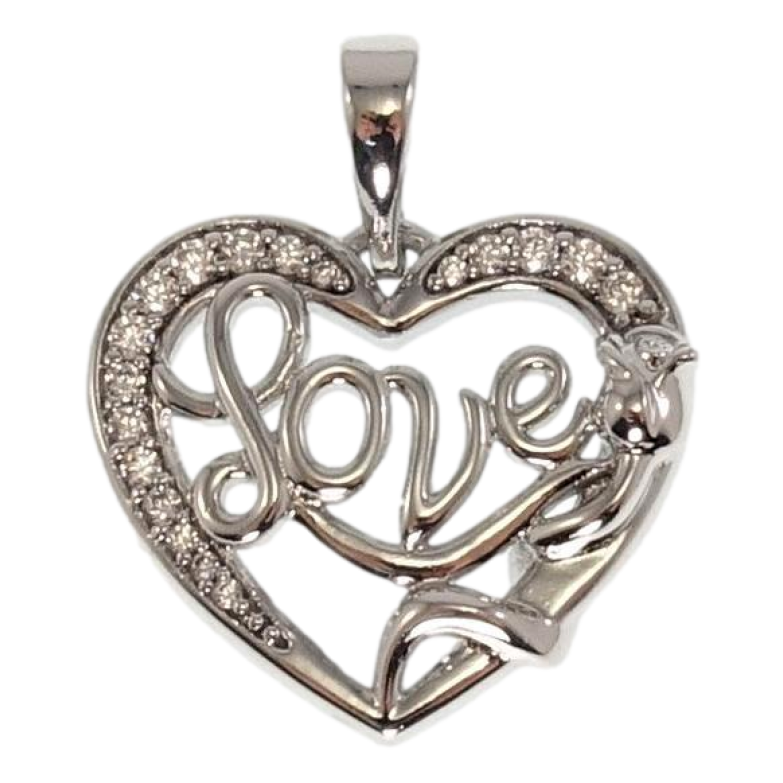 Кулон Xuping Родій Серце Love фото №1