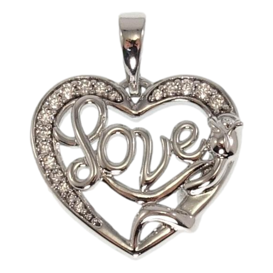 Кулон Xuping Родий Сердце Love фото №1 Кулон Xuping Родий Сердце Love фото №1