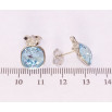Серьги Xuping цвет Родий с кристаллами Swarovski пусеты Кристаллы Aquamarine с птичками фото №2 Серьги Xuping цвет Родий с кристаллами Swarovski пусеты Кристаллы Aquamarine с птичками фото №2