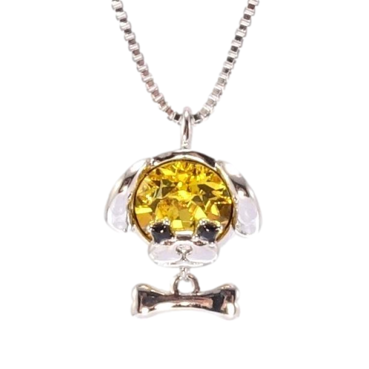 Кулон Xuping колір Родій з кр-ми Swarovski на ланцюжку Собачка кристал Sunflower довжина 41-46см х 1мм фото №16