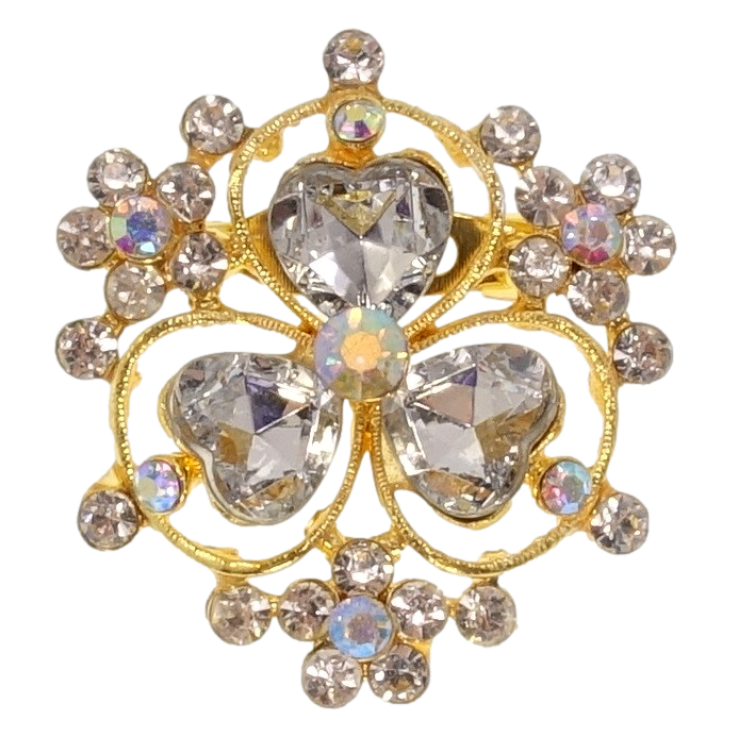 Брошка Квітка зі стразами фото №18