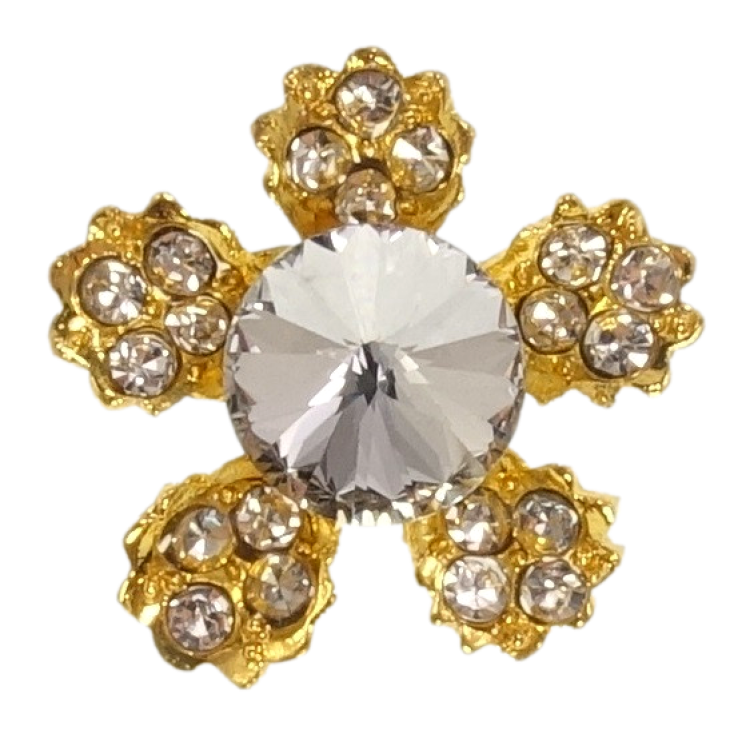 Брошка Квітка зі страз фото №20