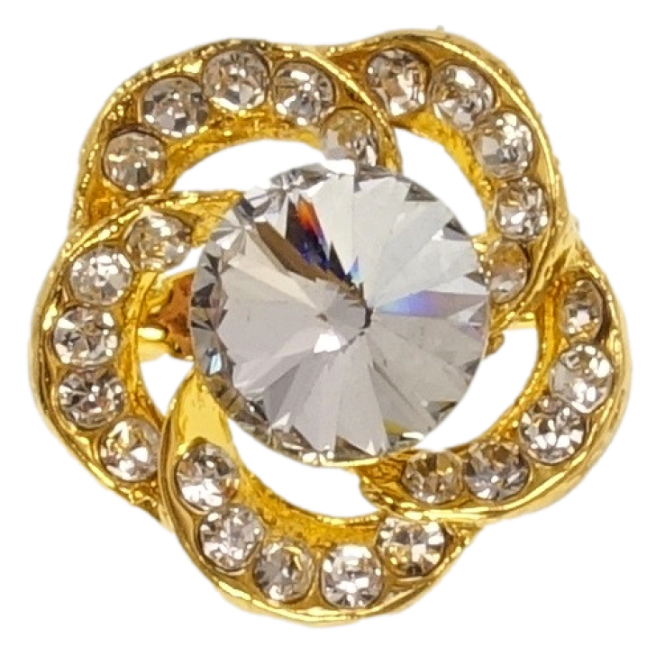 Брошка Квітка зі стразами фото №18