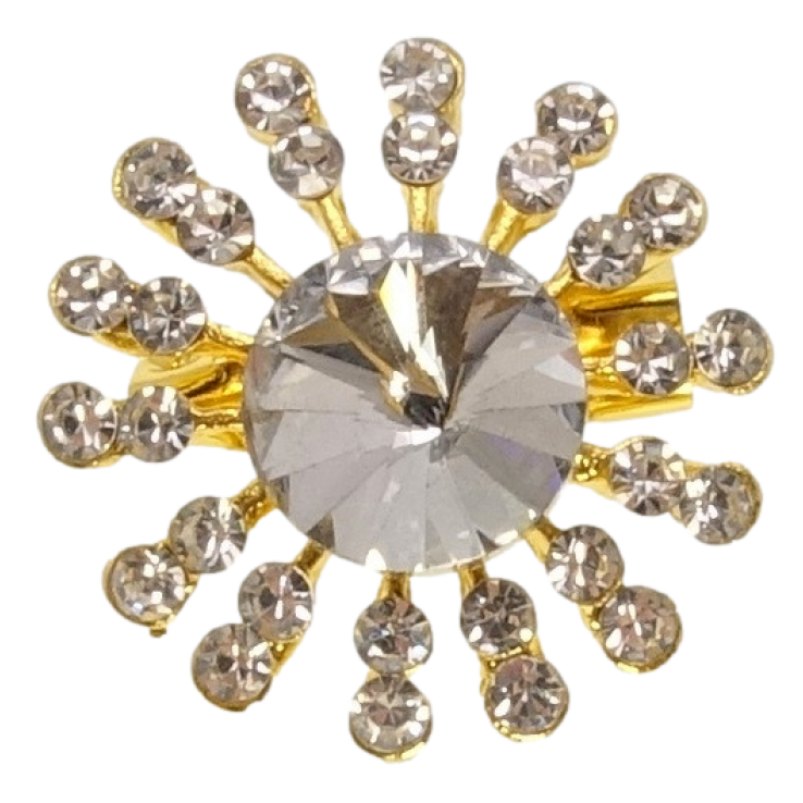 Брошка Сніжинка зі стразами фото №15