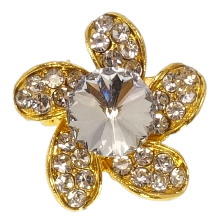 Брошка Квітка зі стразами фото №19
