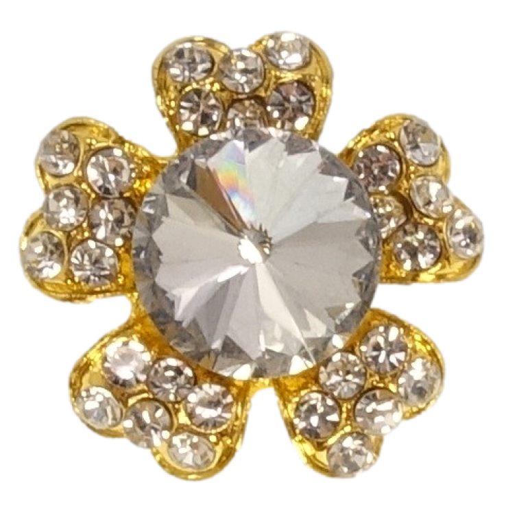 Брошка Квітка зі стразами фото №14