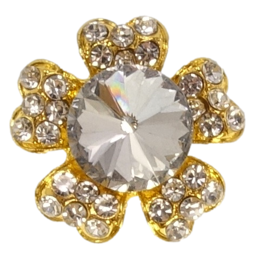 Брошь Цветок с стразами фото №1