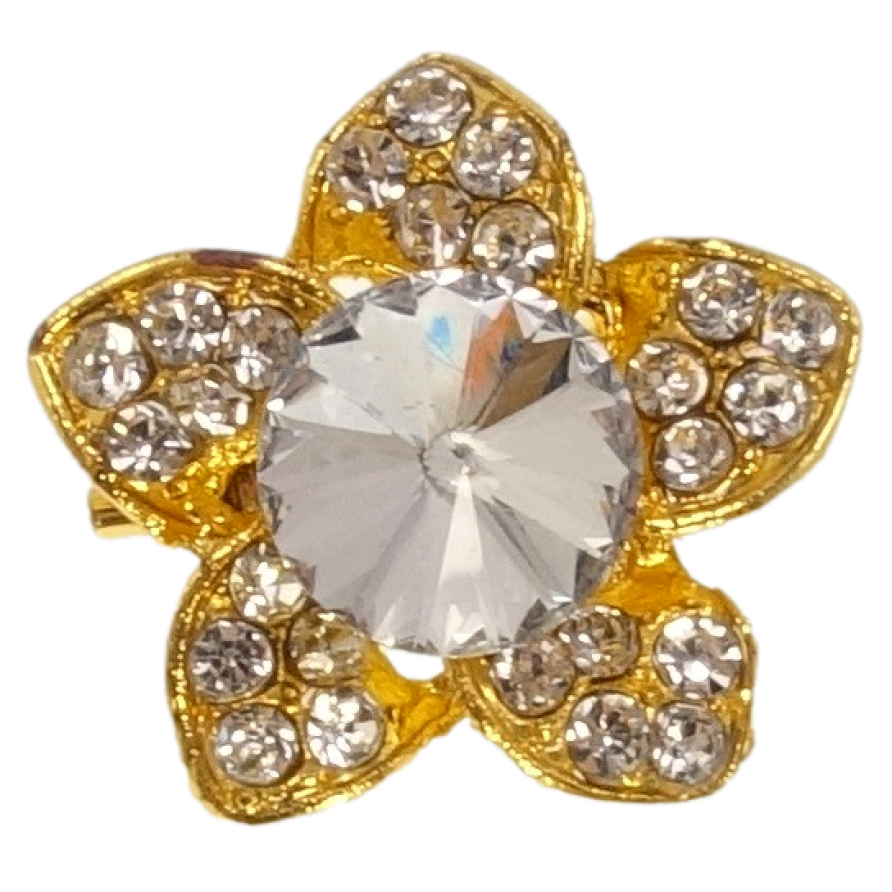 Брошь Цветок с стразами фото №1