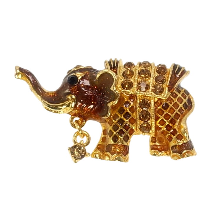 Брошь Слон с прокраской коричневой эмалью и коричневыми стразами фото №25 Брошь Слон с прокраской коричневой эмалью и коричневыми стразами фото №25