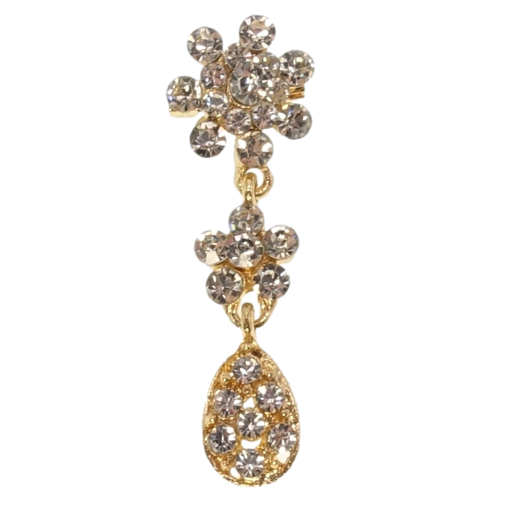 Брошка Квіточки зі страз фото №2