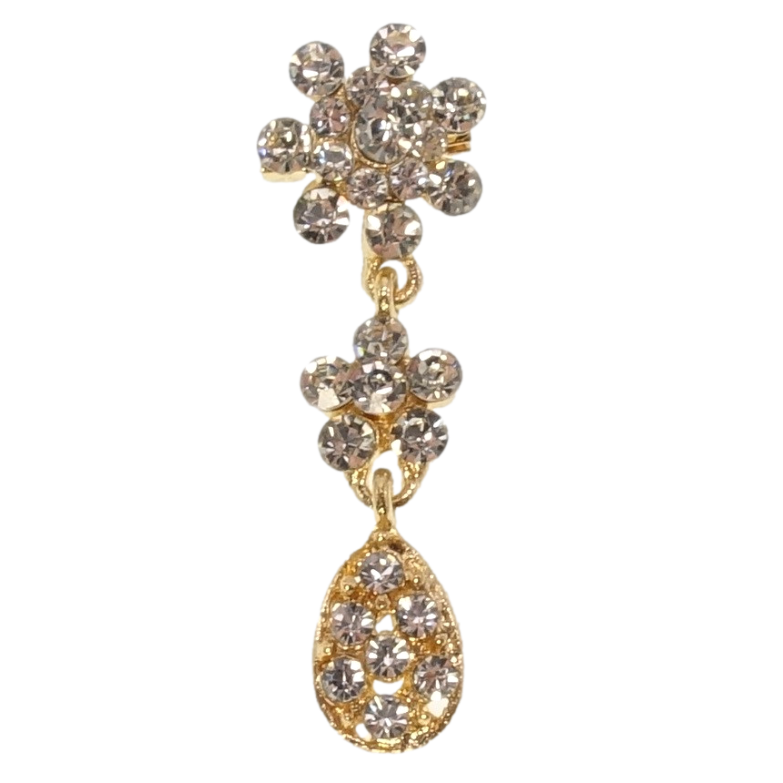 Брошь Цветочки из страз фото №1