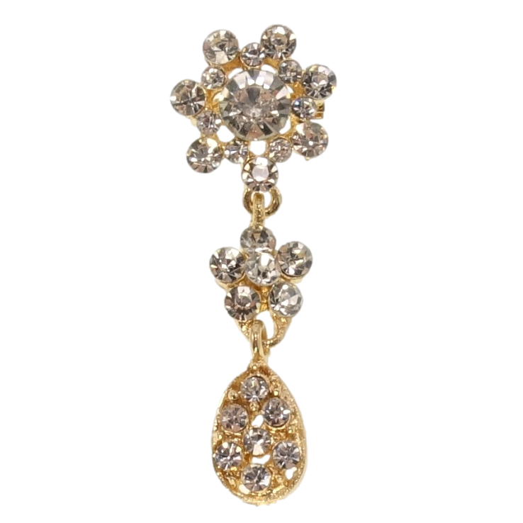 Брошка Квіточки зі страз фото №3