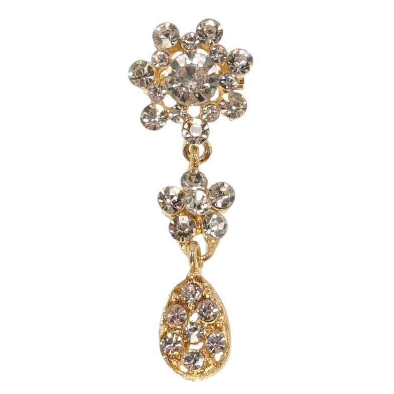 Брошка Квіточки зі страз фото №1