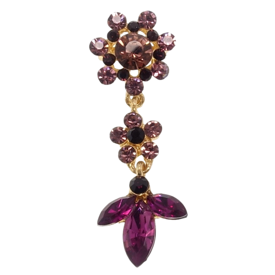 Брошь Цветочки из бордовых страз фото №1 Брошь Цветочки из бордовых страз фото №1