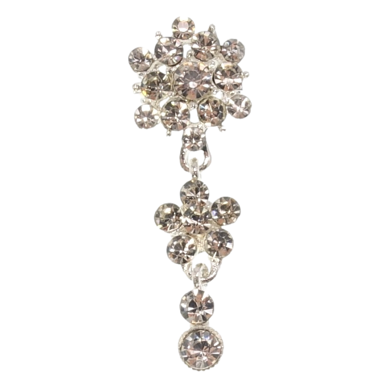 Брошь Кристальные цветочки подвески из страз фото №1