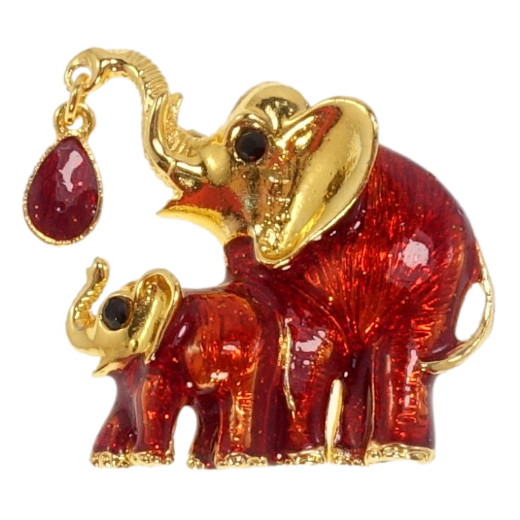 Брошь Два слона с прокраской красной эмалью и кристаллом фото №22 Брошь Два слона с прокраской красной эмалью и кристаллом фото №22