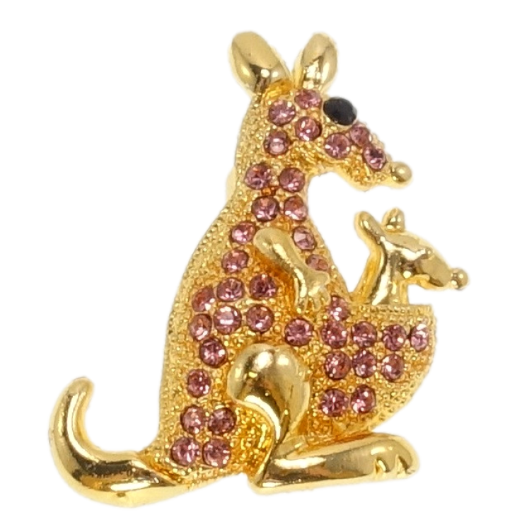 Брошь Кенгуру с розовыми стразами фото №16 Брошь Кенгуру с розовыми стразами фото №16
