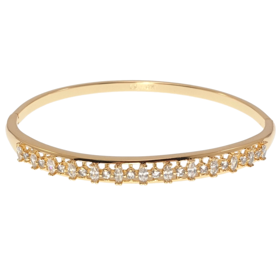 Браслет Xuping Позолота 18K Дорожка кристаллов ø 6см фото №1