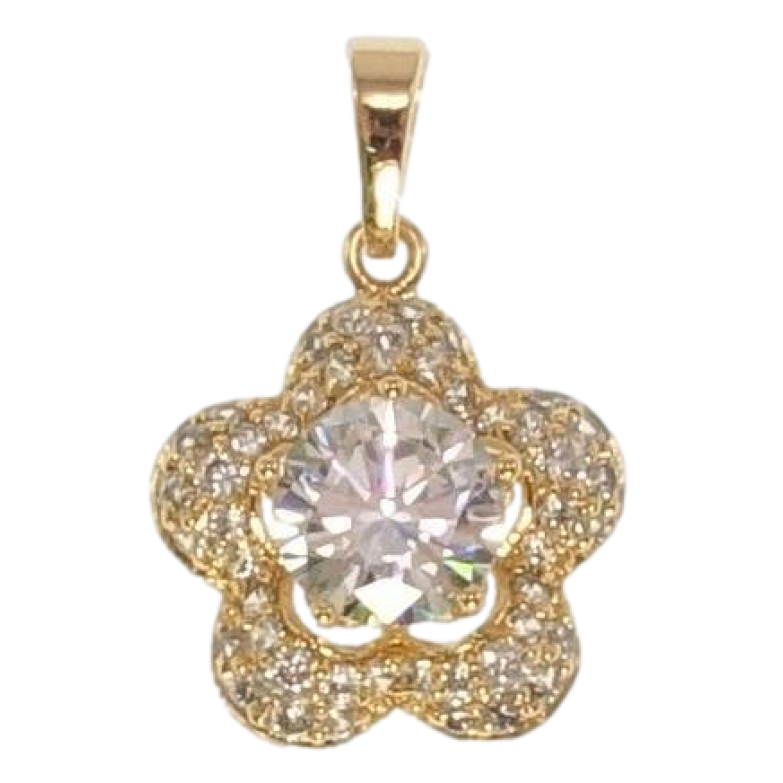 Кулон Xuping Позолота 18K Квіточка з цирконієм фото №1