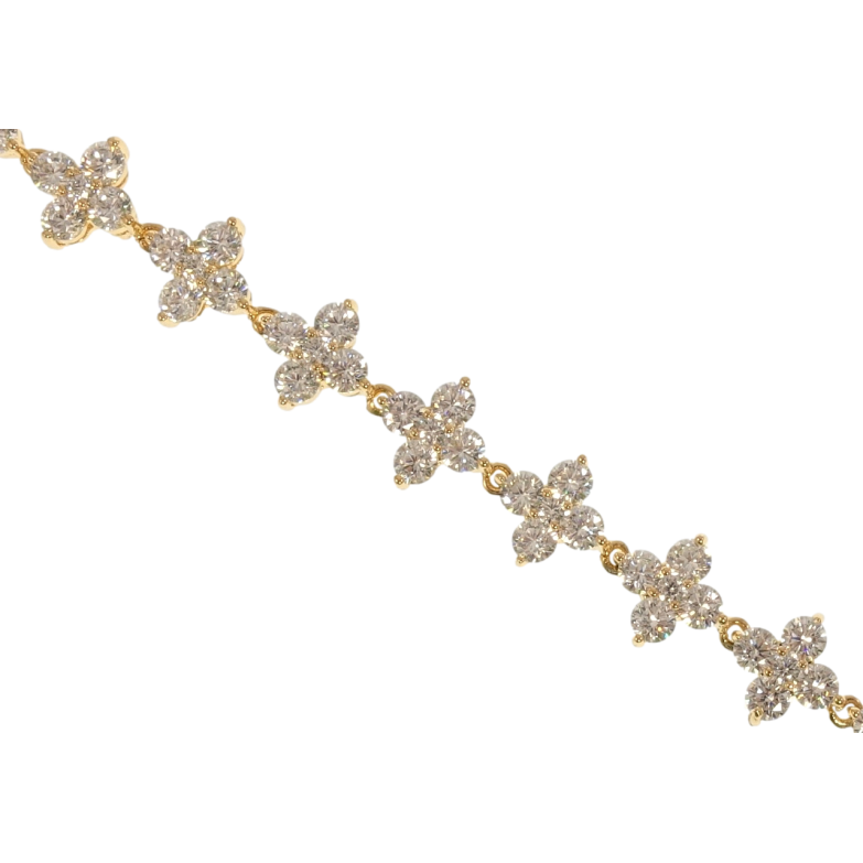 Браслет Xuping Позолота 18K Кристальні квіточки довжина з дод. замком 17,19см х 9мм фото №1 Браслет Xuping Позолота 18K Кристальні квіточки довжина з дод. замком 17,19см х 9мм фото №1