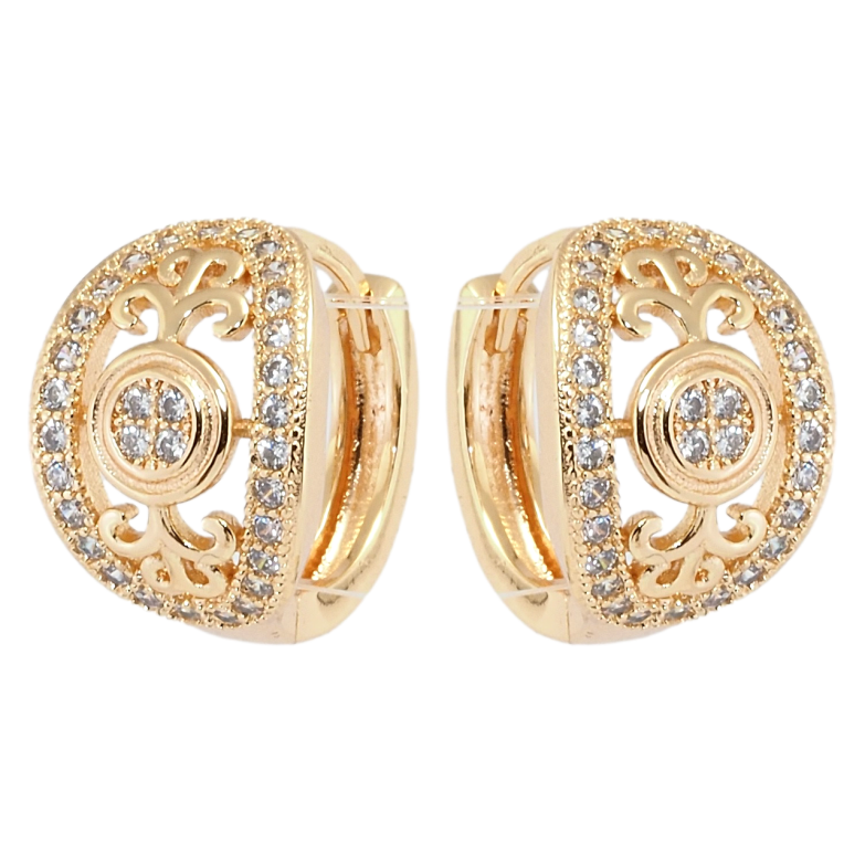 Сережки Xuping M&L Колір 18K колечка Барокко фото №1