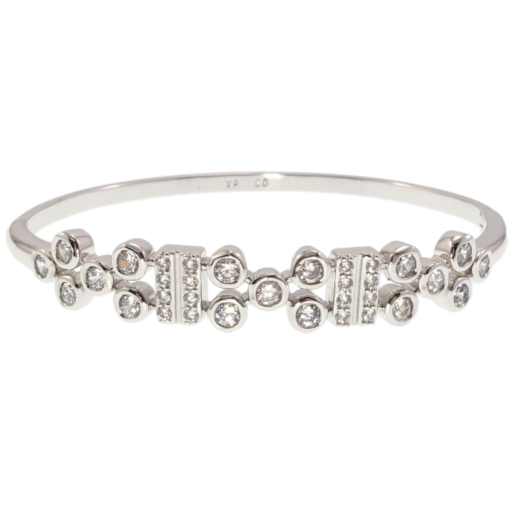 Браслет Xuping Родий Декоративная россыпь циркония ø 6см фото №17 Браслет Xuping Родий Декоративная россыпь циркония ø 6см фото №17