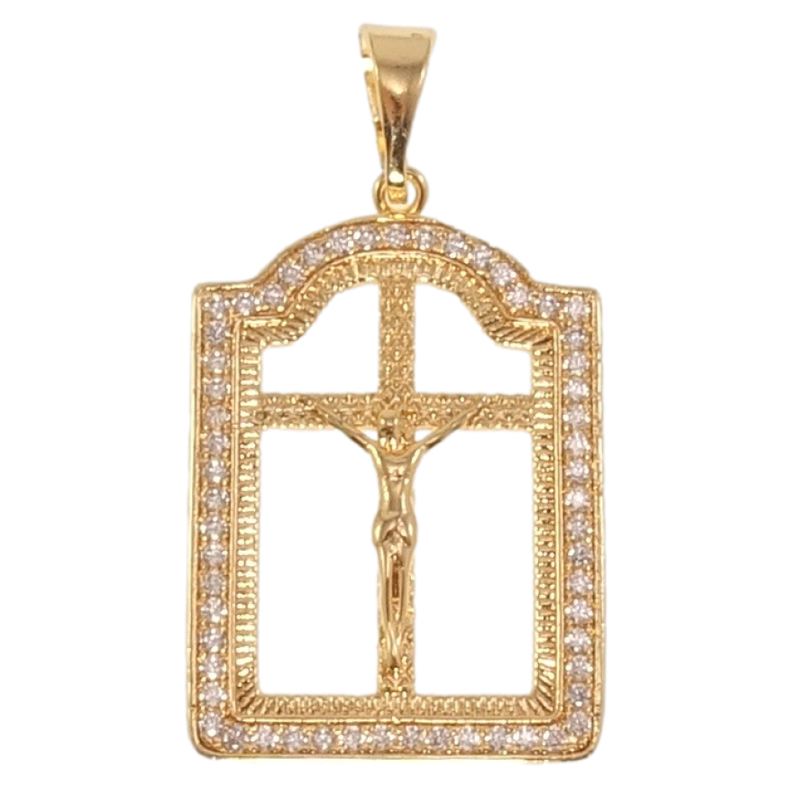 Кулон Xuping M&L Цвет 18K Декоративный Крест с Распятием в рамочке фото №1 Кулон Xuping M&L Цвет 18K Декоративный Крест с Распятием в рамочке фото №1