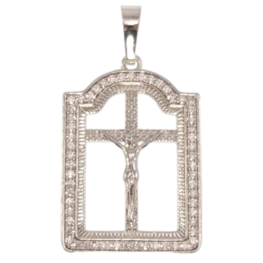 Кулон Xuping M&L Цвет Родий Декоративный Крест в рамочке фото №1 Кулон Xuping M&L Цвет Родий Декоративный Крест в рамочке фото №1