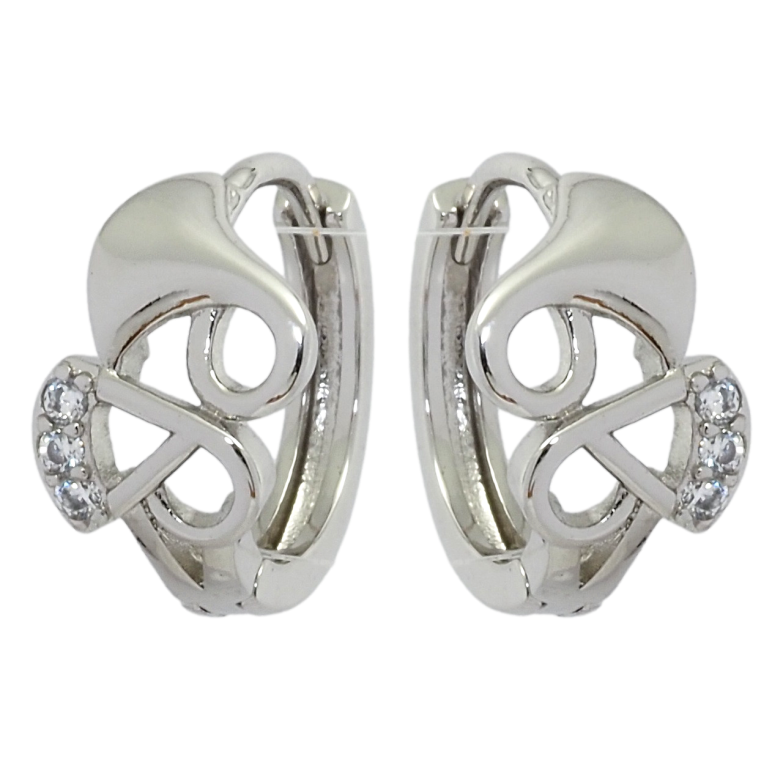 Сережки Xuping M&L Колір Родій колечка Фантазійний орнамент фото №1