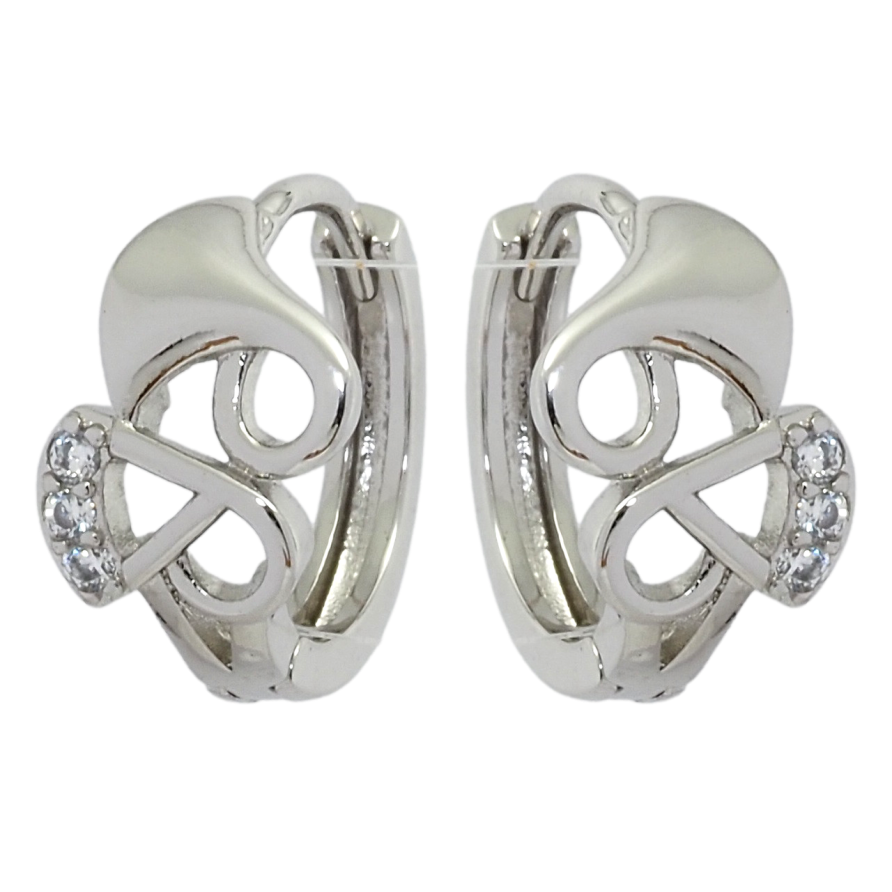 Сережки Xuping M&L Колір Родій колечка Фантазійний орнамент фото №1