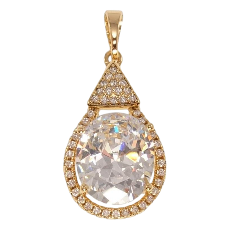 Кулон Xuping Позолота 18K Каплевидный кулон с кристаллом фото №2 Кулон Xuping Позолота 18K Каплевидный кулон с кристаллом фото №2