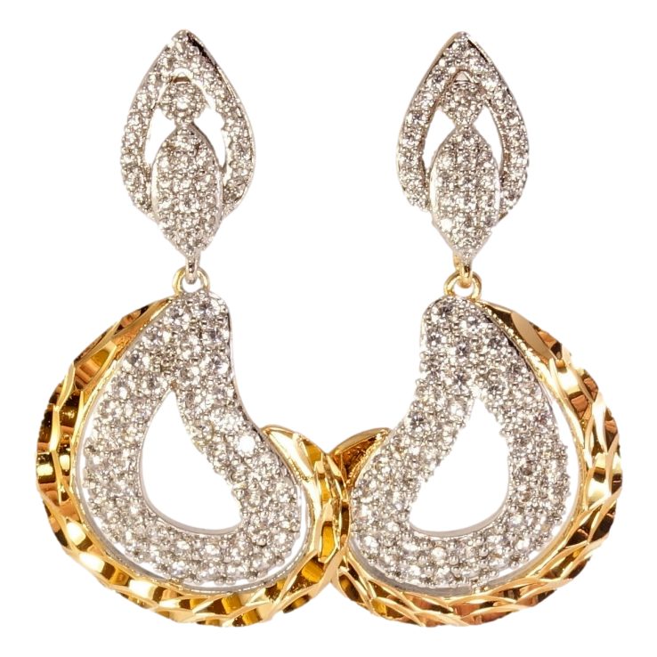 Серьги Xuping Позолота 18K + Родий пусеты Фигурные подвески с цирконием фото №24 Серьги Xuping Позолота 18K + Родий пусеты Фигурные подвески с цирконием фото №24