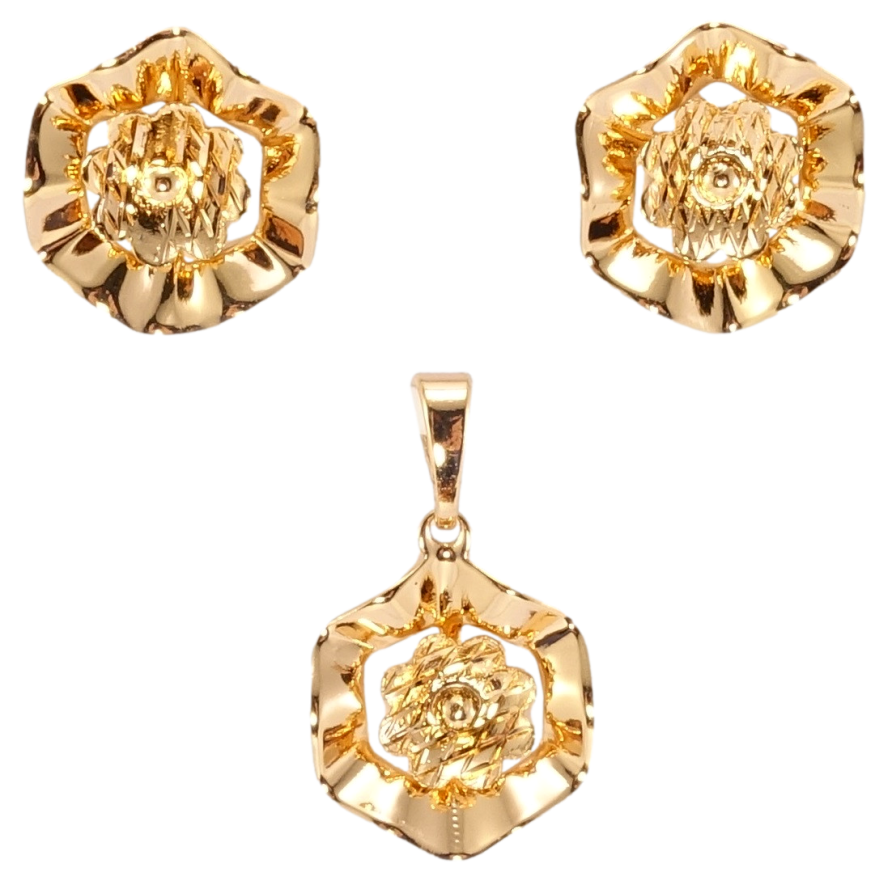 Набор Xuping Позолота 18K Серьги Кулон Декоративные цветочки фото №1