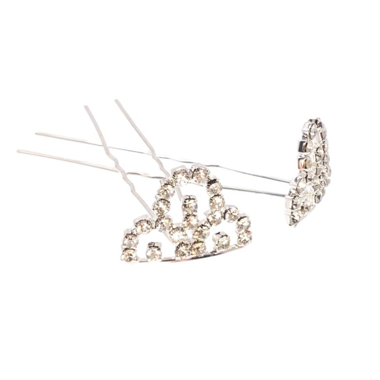 Шпилька для волос Диадема из страз (цена за одну штуку) фото №1
