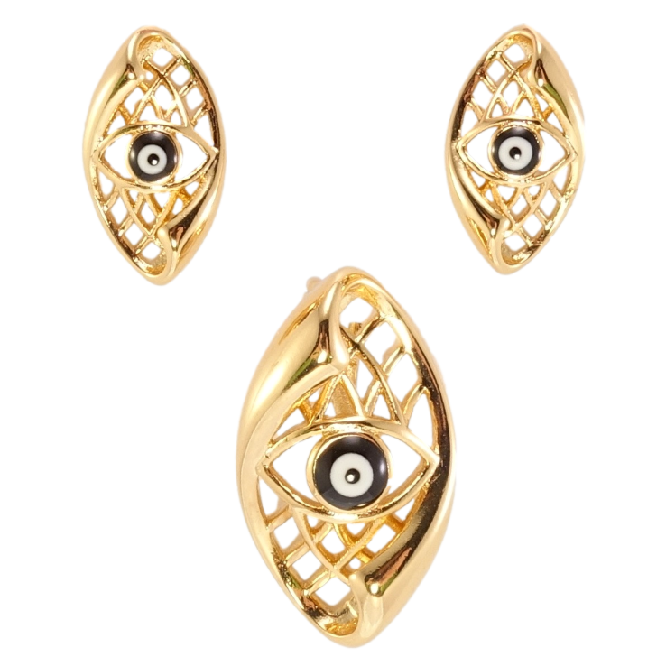 Набор Xuping Позолота 18K Серьги Кулон Оберег Глаз Фатимы фото №10 Набор Xuping Позолота 18K Серьги Кулон Оберег Глаз Фатимы фото №10