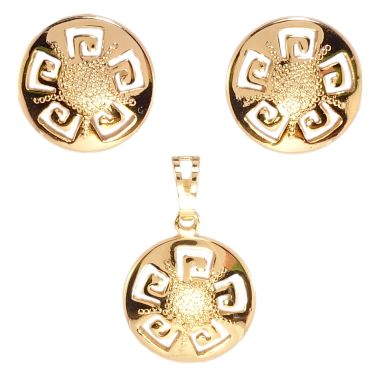 Набор Xuping Позолота 18K Серьги Кулон Декоративные цветочки ø 15мм фото №4 Набор Xuping Позолота 18K Серьги Кулон Декоративные цветочки ø 15мм фото №4