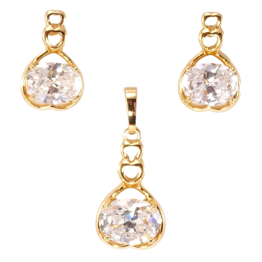 Набір Xuping Позолота 18K Сережки Кулон Романтика фото №1