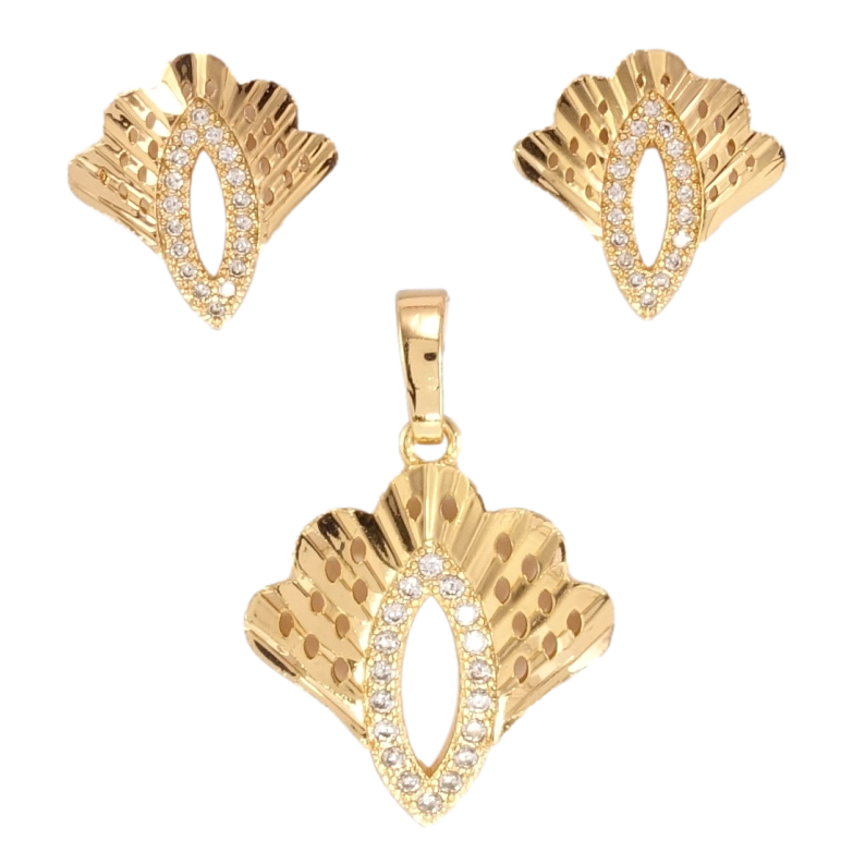 Набор Xuping Позолота 18K Серьги Кулон Декоративный веер фото №1