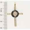 Кулон Xuping Позолота 14K Крест с цирконием и колечком из черной керамики фото №2 Кулон Xuping Позолота 14K Крест с цирконием и колечком из черной керамики фото №2
