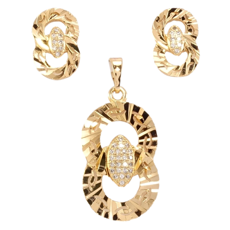 Набір Xuping Позолота 18K Сережки Кулон Декоративні вісімки фото №1