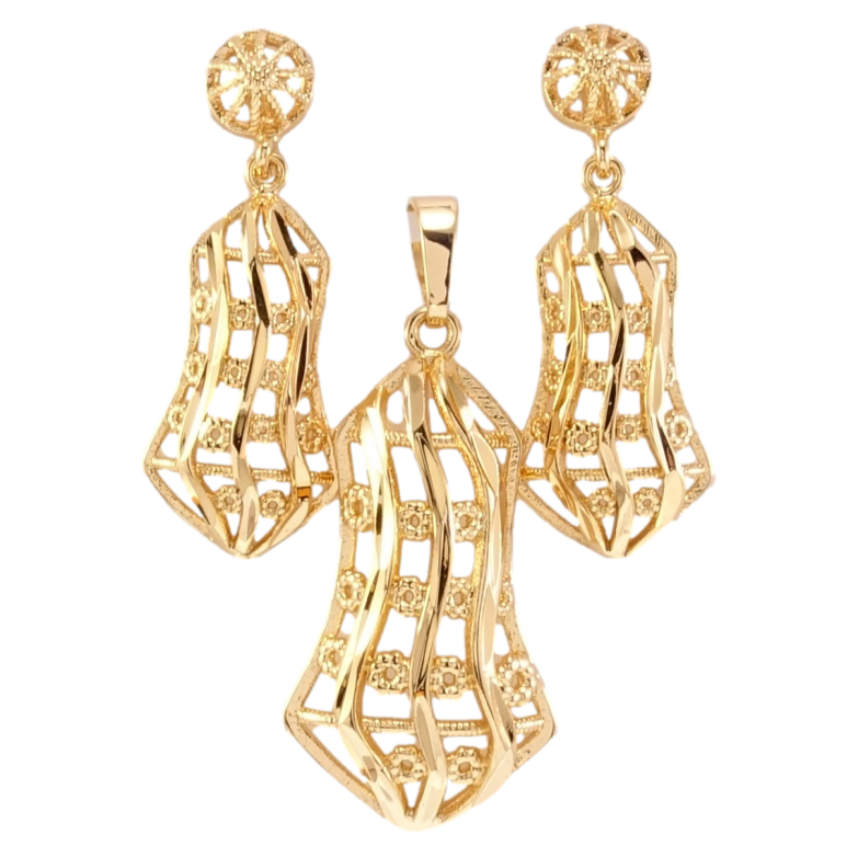 Набор Xuping Позолота 18K Серьги Кулон Декоративные колокольчики фото №1 Набор Xuping Позолота 18K Серьги Кулон Декоративные колокольчики фото №1