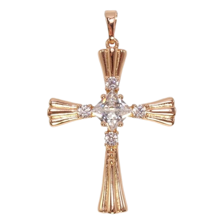 Кулон Xuping Позолота РО Декоративный Крест с цирконием фото №1 Кулон Xuping Позолота РО Декоративный Крест с цирконием фото №1