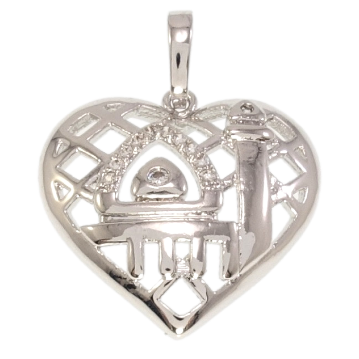 Кулон Xuping Родий Сердце с Мечетью фото №19 Кулон Xuping Родий Сердце с Мечетью фото №19