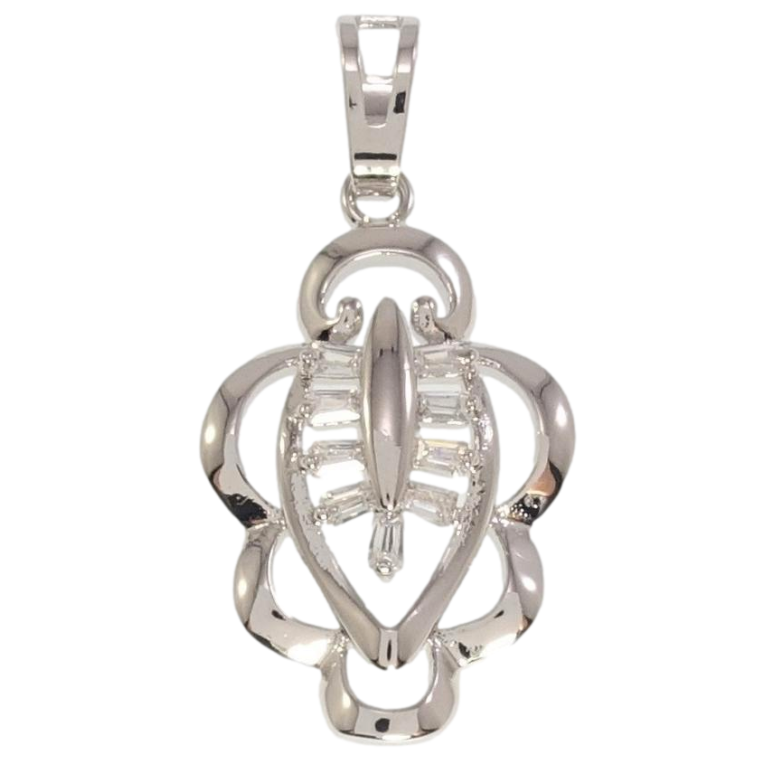 Кулон Xuping Родий Фигурная подвеска с цирконием фото №1 Кулон Xuping Родий Фигурная подвеска с цирконием фото №1