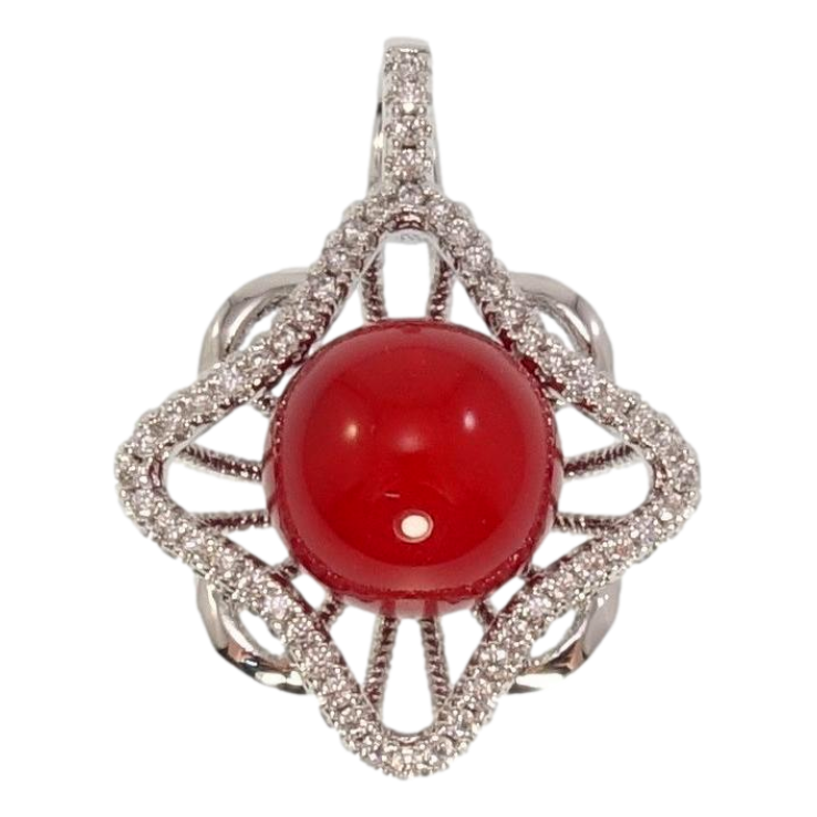 Кулон Xuping Родій Містерія з червоною кулькою фото №8 Кулон Xuping Родій Містерія з червоною кулькою фото №8